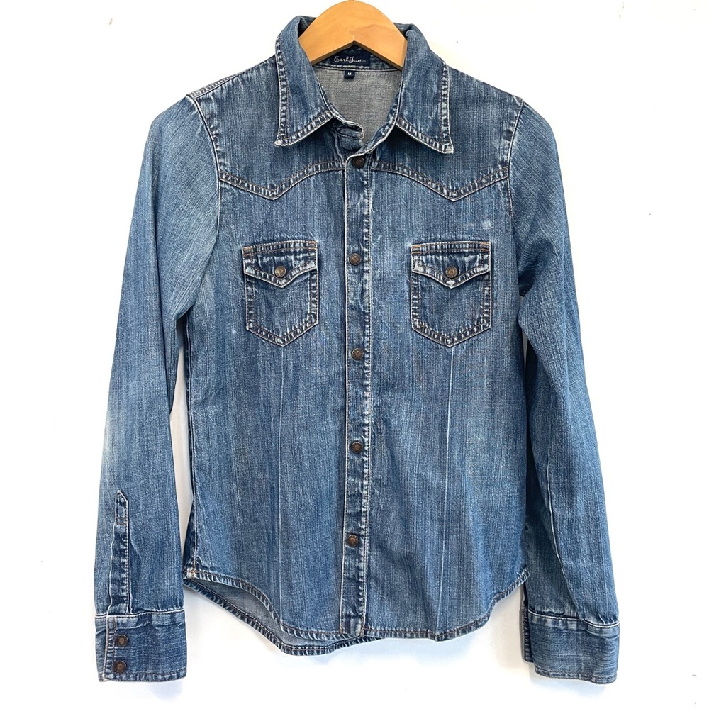 Earl Jeans Denim western style snap shirt